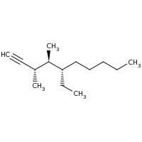 2d structure of (3S,4S,5S)-5-ethyl-3,4-dimethyldec-1-yne