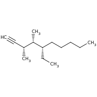 2d structure of (3S,4R,5S)-5-ethyl-3,4-dimethyldec-1-yne