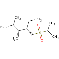 2d structure of (3R,4S)-2,3-dimethyl-4-[(propane-2-sulfonyl)methyl]hexane