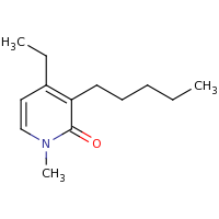 2d structure of 4-ethyl-1-methyl-3-pentyl-1,2-dihydropyridin-2-one