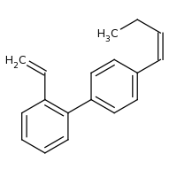 2d structure of 1-{4-[(1Z)-but-1-en-1-yl]phenyl}-2-ethenylbenzene