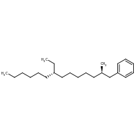 2d structure of [(2R,8S)-8-ethyl-2-methyltetradecyl]benzene