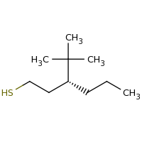 2d structure of (3R)-3-tert-butylhexane-1-thiol