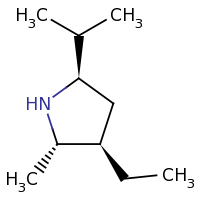 2d structure of (2S,3R,5R)-3-ethyl-2-methyl-5-(propan-2-yl)pyrrolidine