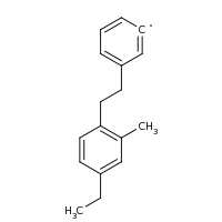 2d structure of 4-ethyl-2-methyl-1-(2-phenylethyl)benzene
