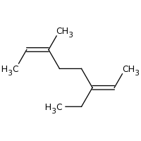 2d structure of (2Z,6Z)-3-ethyl-6-methylocta-2,6-diene