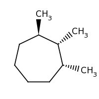 2d structure of (1R,3R)-1,2,3-trimethylcycloheptane