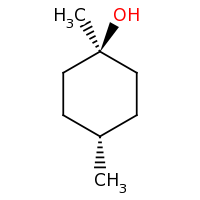 2d structure of 1,4-dimethylcyclohexan-1-ol