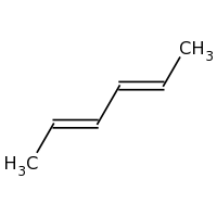 2d structure of (2E,4E)-hexa-2,4-diene