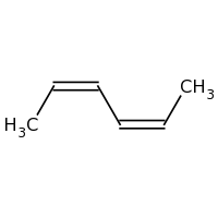 2d structure of (2Z,4Z)-hexa-2,4-diene