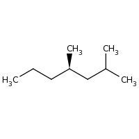 2d structure of (4R)-2,4-dimethylheptane