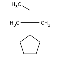 2d structure of (2-methylbutan-2-yl)cyclopentane