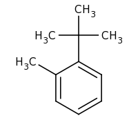 2d structure of 1-tert-butyl-2-methylbenzene