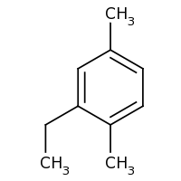 2d structure of 2-ethyl-1,4-dimethylbenzene