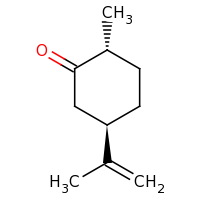2d structure of (2R,5R)-2-methyl-5-(prop-1-en-2-yl)cyclohexan-1-one