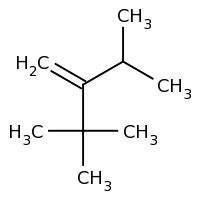 2d structure of 2,2,4-trimethyl-3-methylidenepentane
