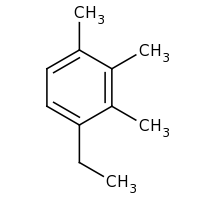 2d structure of 1-ethyl-2,3,4-trimethylbenzene