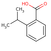 2d structure of 2-(propan-2-yl)benzoic acid