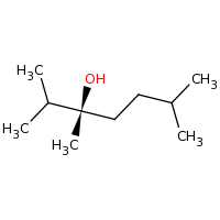2d structure of (3R)-2,3,6-trimethylheptan-3-ol