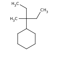 2d structure of (3-methylpentan-3-yl)cyclohexane