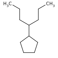 2d structure of heptan-4-ylcyclopentane