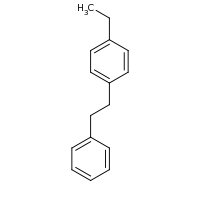 2d structure of 1-ethyl-4-(2-phenylethyl)benzene