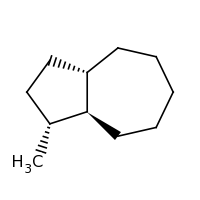 2d structure of (1R,3aS,8aS)-1-methyl-decahydroazulene