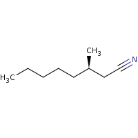 2d structure of (3R)-3-methyloctanenitrile