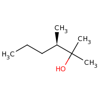 2d structure of (3R)-2,3-dimethylhexan-2-ol