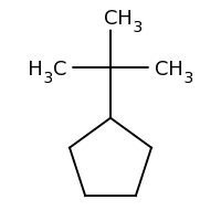 2d structure of tert-butylcyclopentane