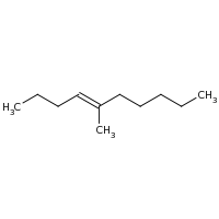 2d structure of (4E)-5-methyldec-4-ene