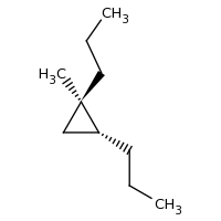 2d structure of (1R,2R)-1-methyl-1,2-dipropylcyclopropane