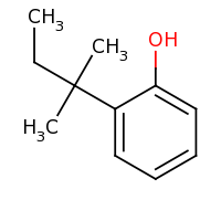 2d structure of 2-(2-methylbutan-2-yl)phenol