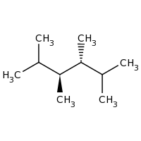 2d structure of (3R,4S)-2,3,4,5-tetramethylhexane
