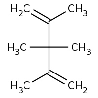 2d structure of 2,3,3,4-tetramethylpenta-1,4-diene