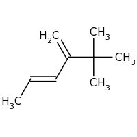 2d structure of (2E)-5,5-dimethyl-4-methylidenehex-2-ene