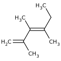 2d structure of (3E)-2,3,4-trimethylhexa-1,3-diene