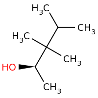 2d structure of (2R)-3,3,4-trimethylpentan-2-ol