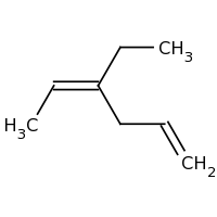 2d structure of (4Z)-4-ethylhexa-1,4-diene