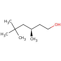 2d structure of (3S)-3,5,5-trimethylhexan-1-ol