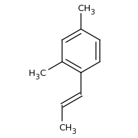 2d structure of 2,4-dimethyl-1-[(1E)-prop-1-en-1-yl]benzene