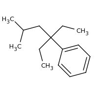 2d structure of (3-ethyl-5-methylhexan-3-yl)benzene