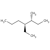 2d structure of (3R,4S)-4-ethyl-3-methylheptane