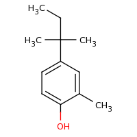 2d structure of 2-methyl-4-(2-methylbutan-2-yl)phenol