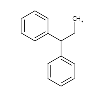 2d structure of (1-phenylpropyl)benzene