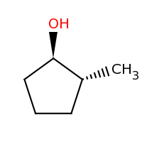 2d structure of (1R,2R)-2-methylcyclopentan-1-ol