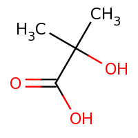2d structure of 2-hydroxy-2-methylpropanoic acid