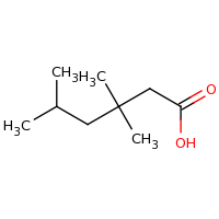 2d structure of 3,3,5-trimethylhexanoic acid