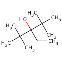 2d structure of 3-ethyl-2,2,4,4-tetramethylpentan-3-ol