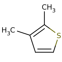 2d structure of 2,3-dimethylthiophene